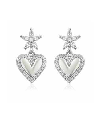 Bloom Heart Drop Earrings