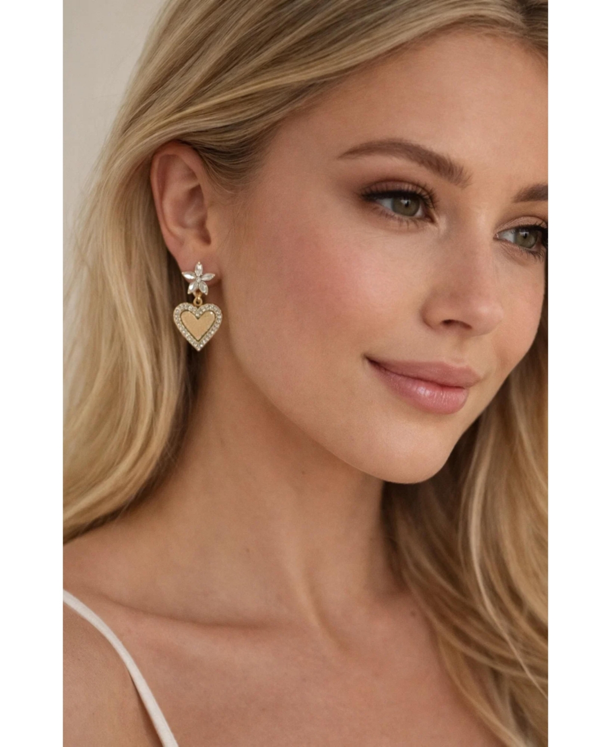 Hollywood Sensation Bloom Heart Drop Earrings