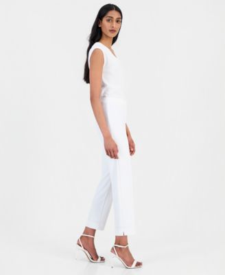 Petite Straight Leg Ankle Pants