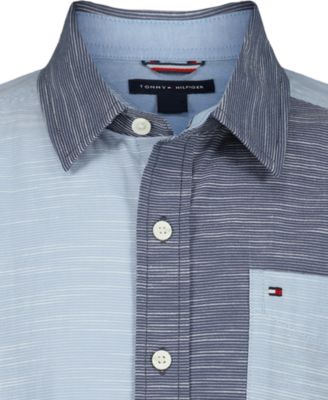 Boys' 8-20 Textured Party Short-Sleeve Woven Shirt