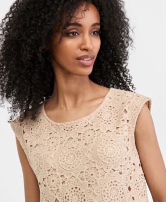 Women's Crocheted Sleeveless Top