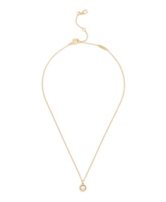 Faux Stone Halo Circle Pendant Necklace