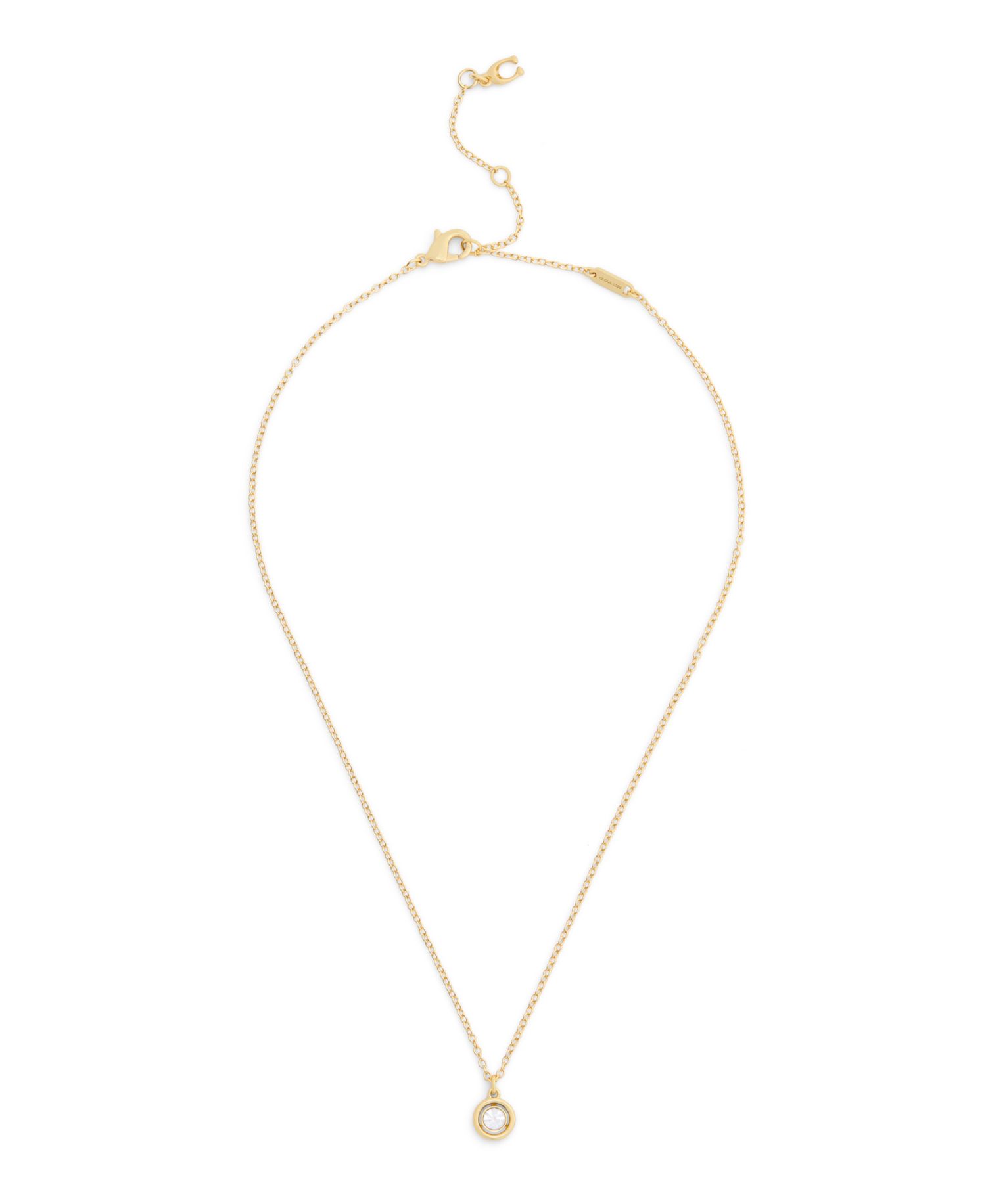 Faux Stone Halo Circle Pendant Necklace