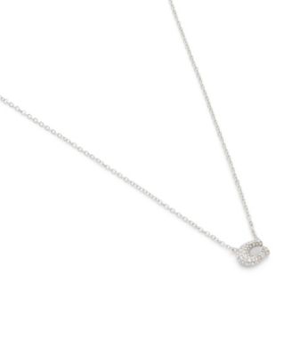 Faux Stone Pav&eacute; Signature C Necklace