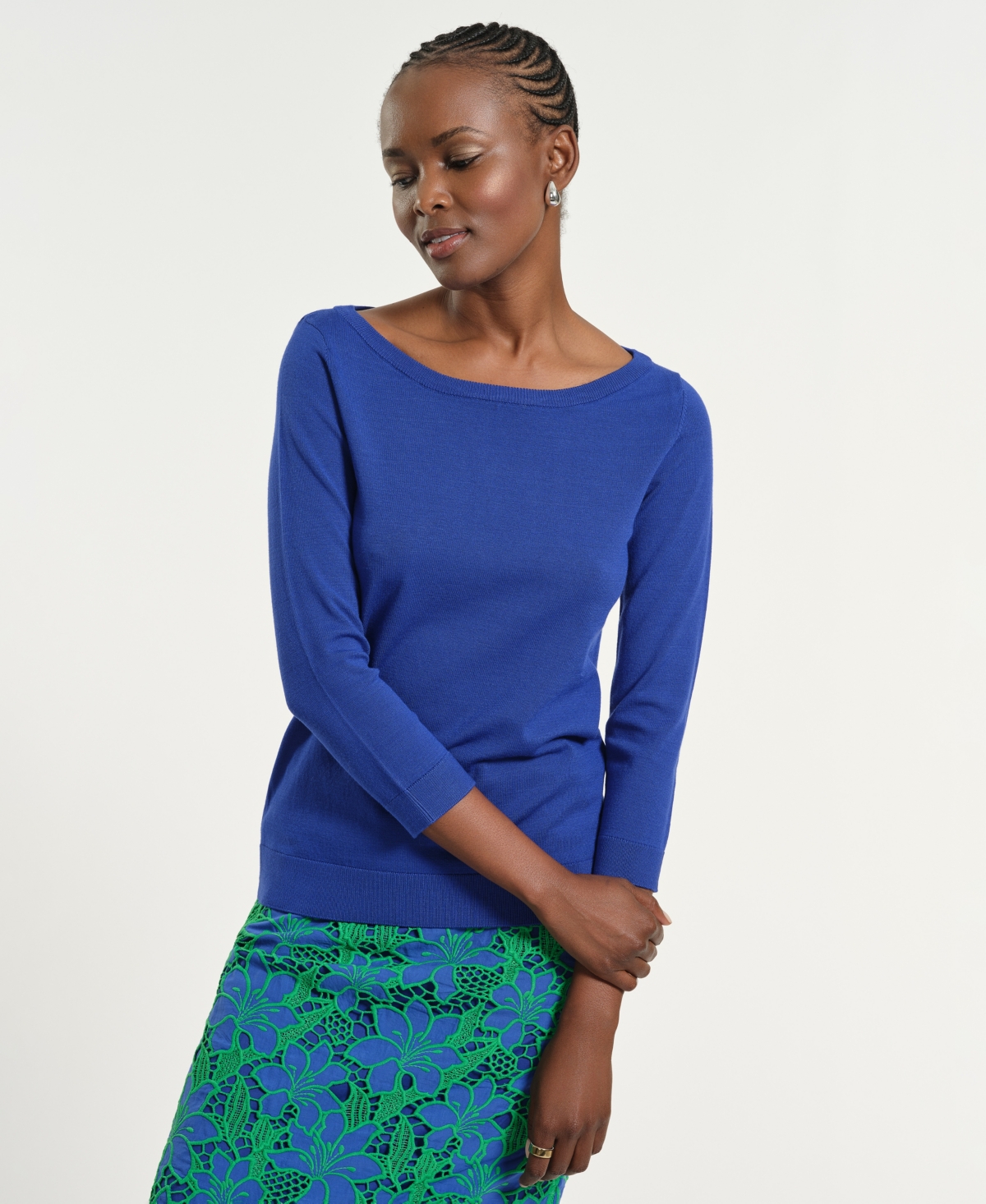 Isaac Mizrahi Women's Boat Neck Sweater