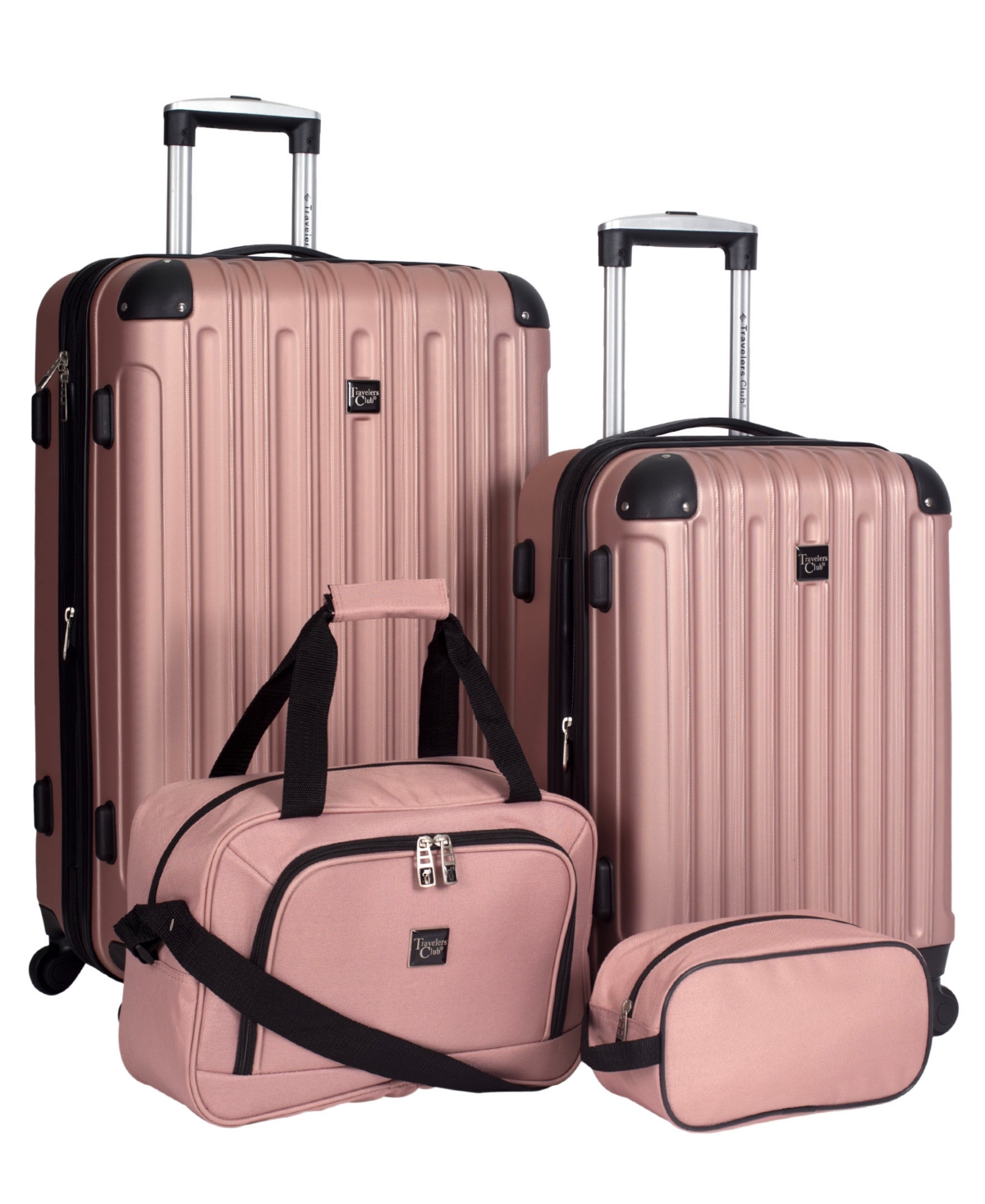 Travelers Club Midtown 4-Pc. Hardside Luggage Set - Rose Gold