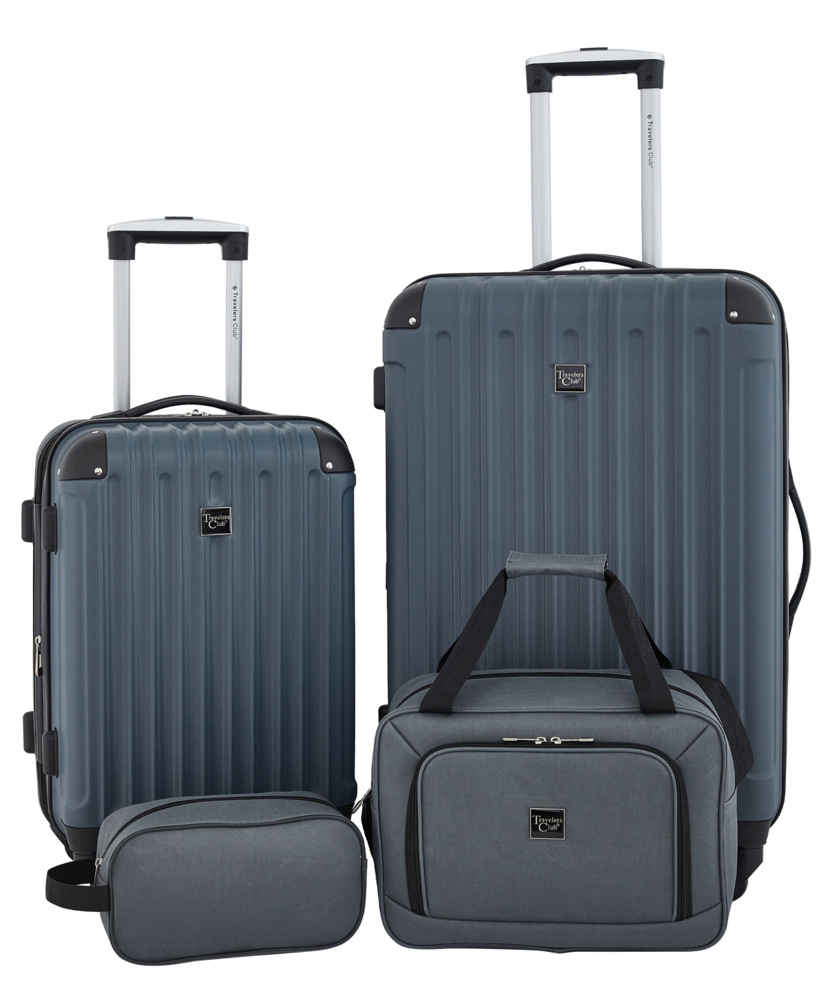 Travelers Club Midtown 4-Pc. Hardside Luggage Set - Dark Slate