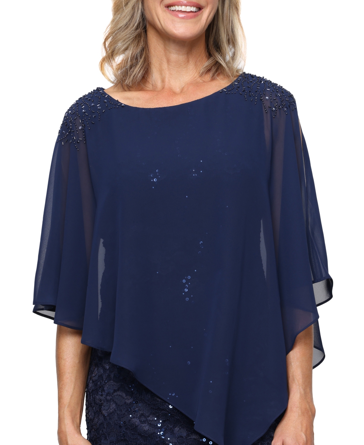 slim fit dress slacks Alayna Navy Long-Sleeve Maxi Dress With Ruffled Split  Club L London