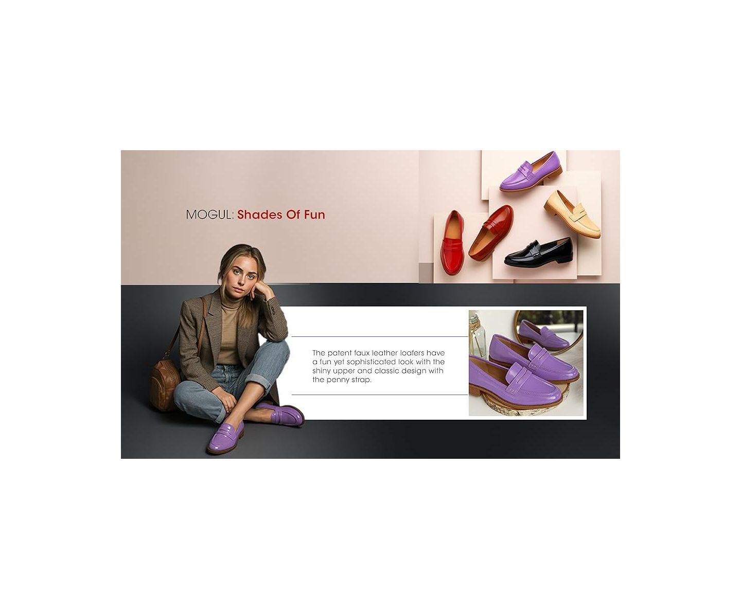 Женские туфли London Rag Mogul Penny Strap Detail s Loafer, цвет: Бежевый лаковый — фото 6