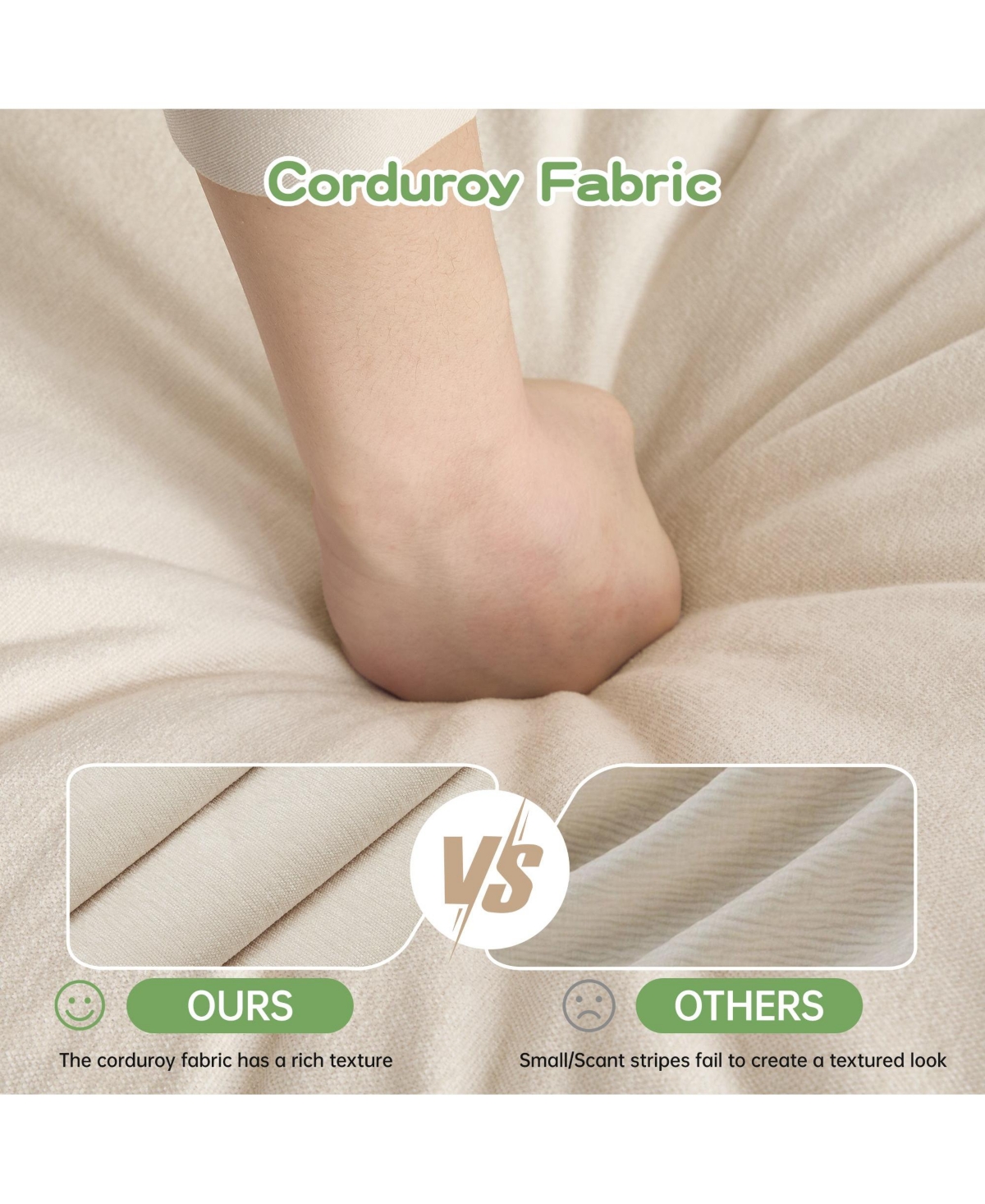 Boyel Living Chenille Slip-Covered Armchair with Removable Cushions, Single Seat Couch Sofa, Deep Seat & 2 Large Pillows