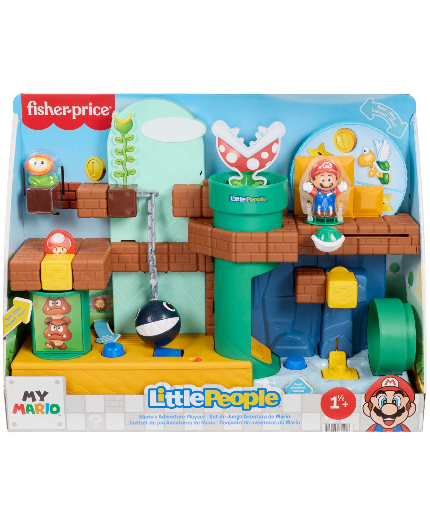 Детский игровой набор Little People Super Mario Interactive 3-Piece Playset, Ages 18 Months + — фото 5
