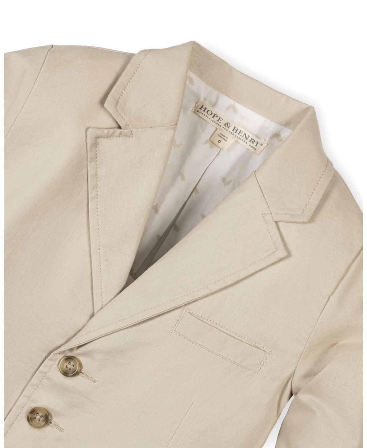Hope & Henry Little and Big Boys' Linen Suit Jacket