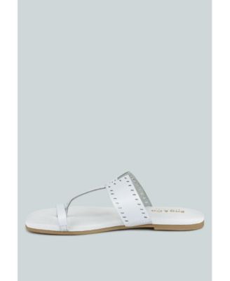 MILA Womens Toe Ring Thong Slip On flats