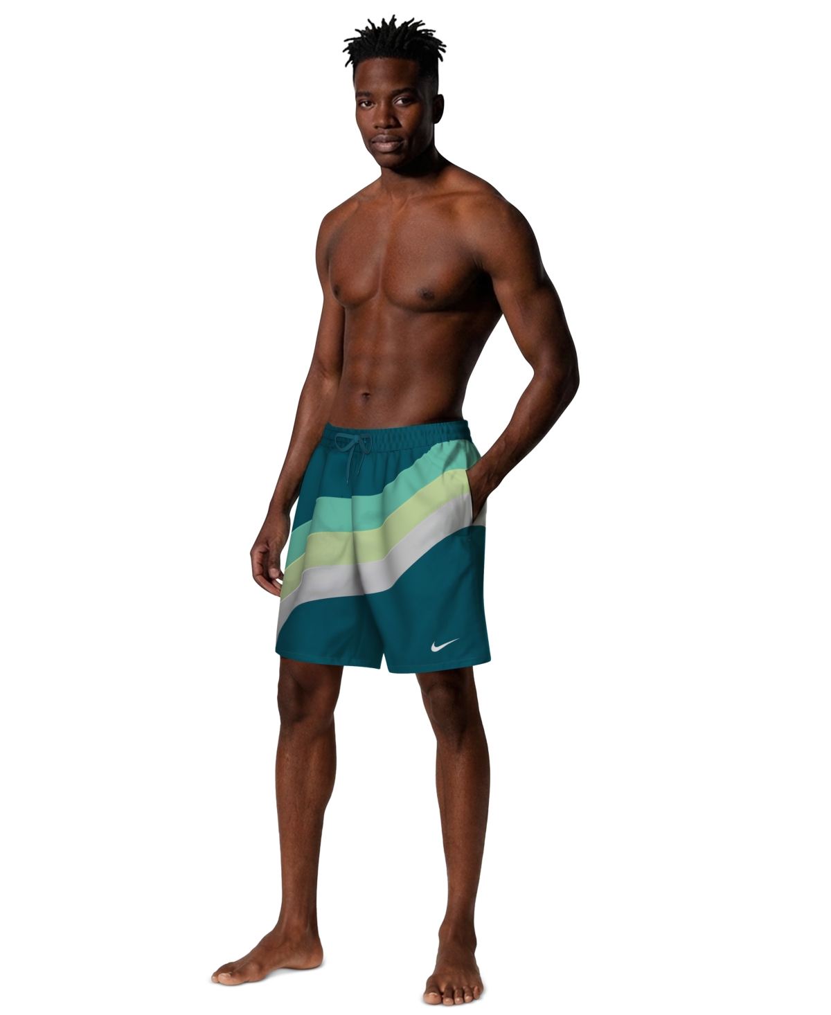 Nike Men's 7" Breaker Brief-Lined Volley Swim Shorts