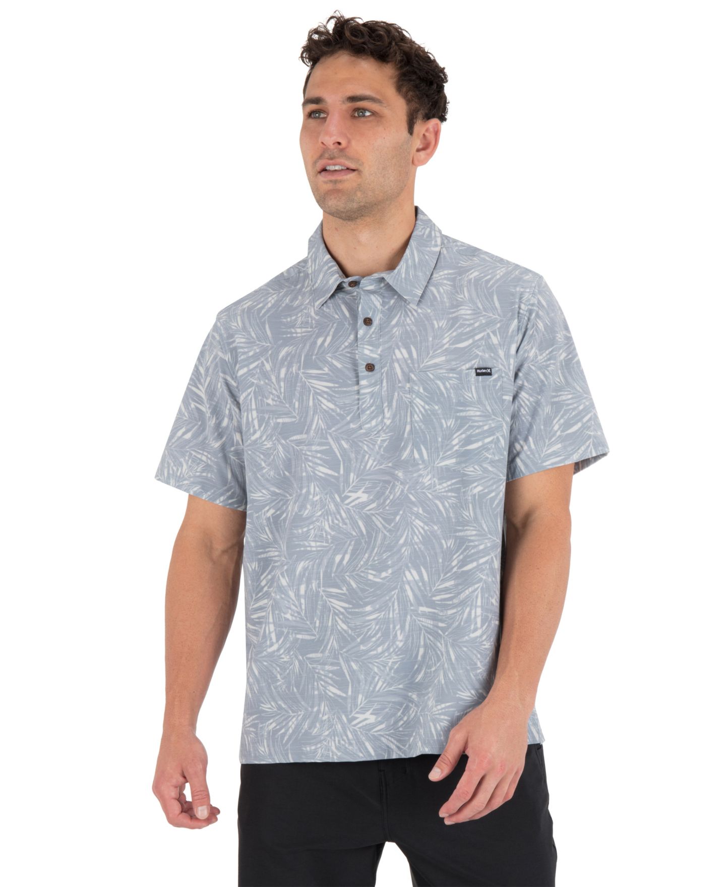 Мужской свитер Hurley Newport Pullover Short-Sleeve Shirt, цвет: Particle — фото 1
