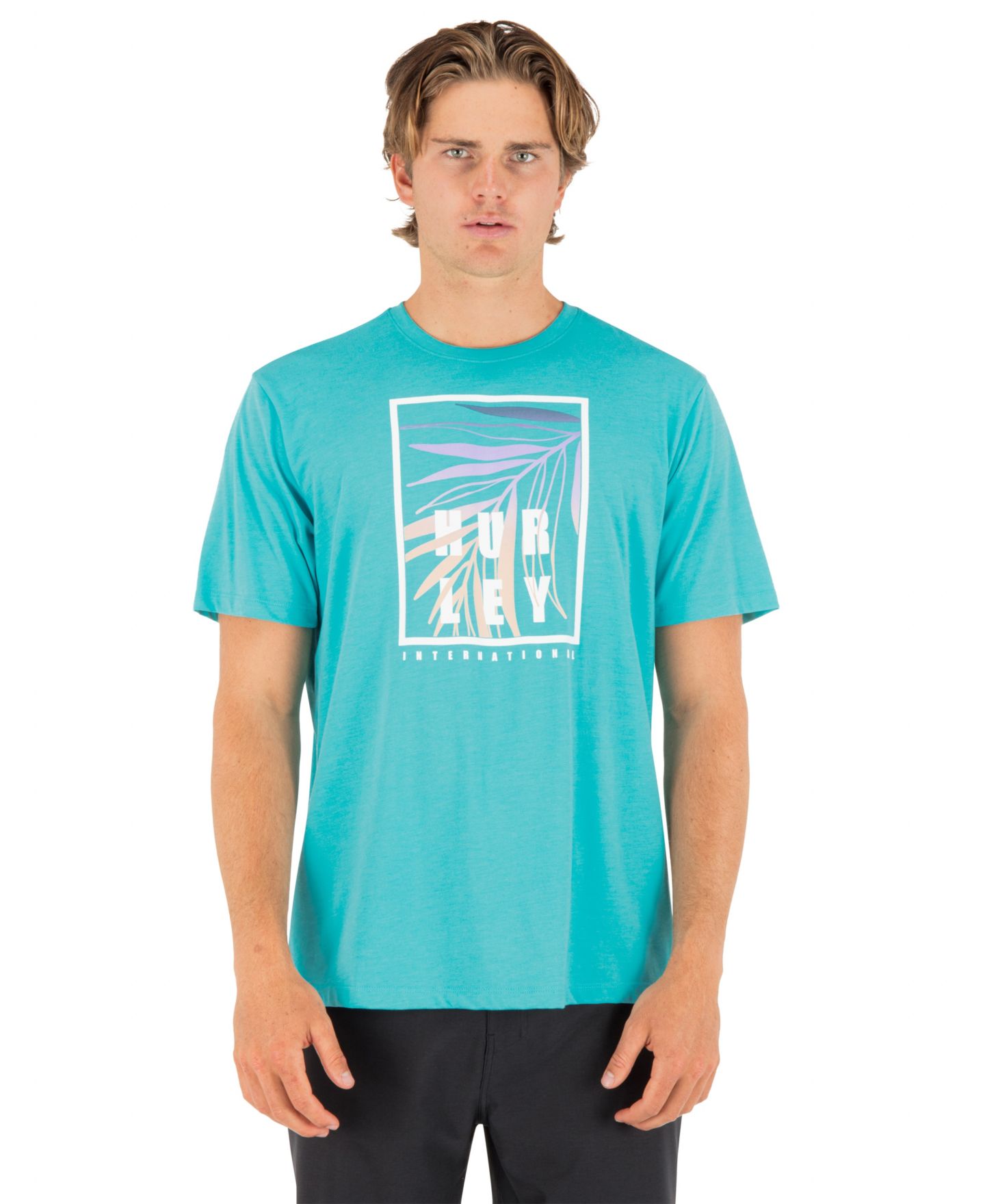 Мужская футболка Hurley Regular-Fit Round Neck, цвет: Barracuda — фото 1