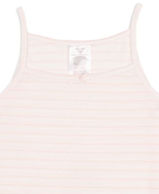 Girls' 6-16 Heart Pointelle Lettuce Edge Tank Top & Shorts, 2-Piece Set