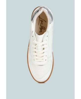 Womens Kyniska Faux Leather Everyday Sneakers