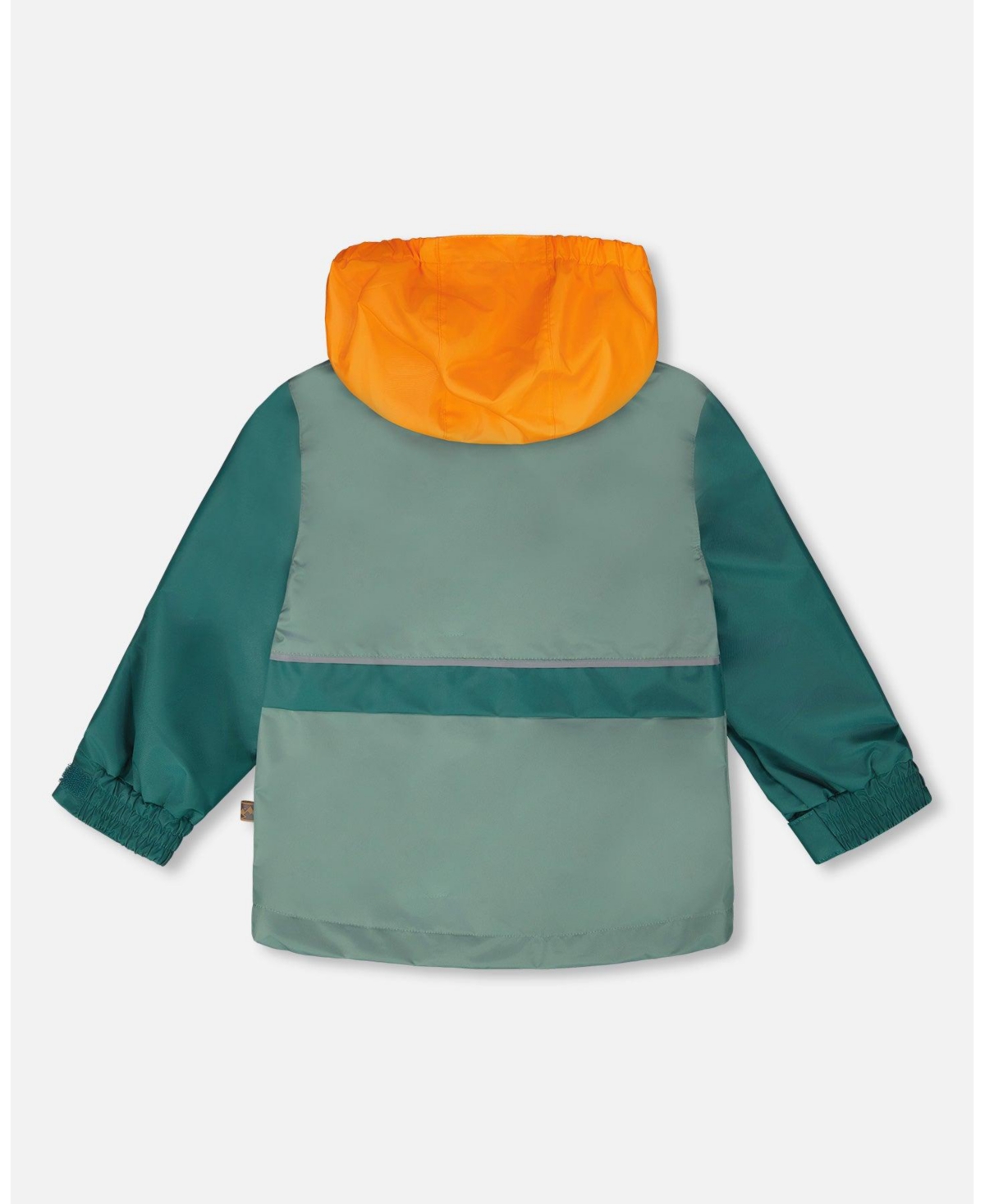 Deux par Big Boys Mid-Season Jacket Dark Green and Orange