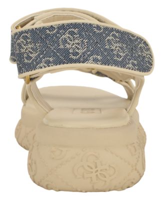 Women's Lanara Strappy Sporty Quattro G Platform Footbed Sandals