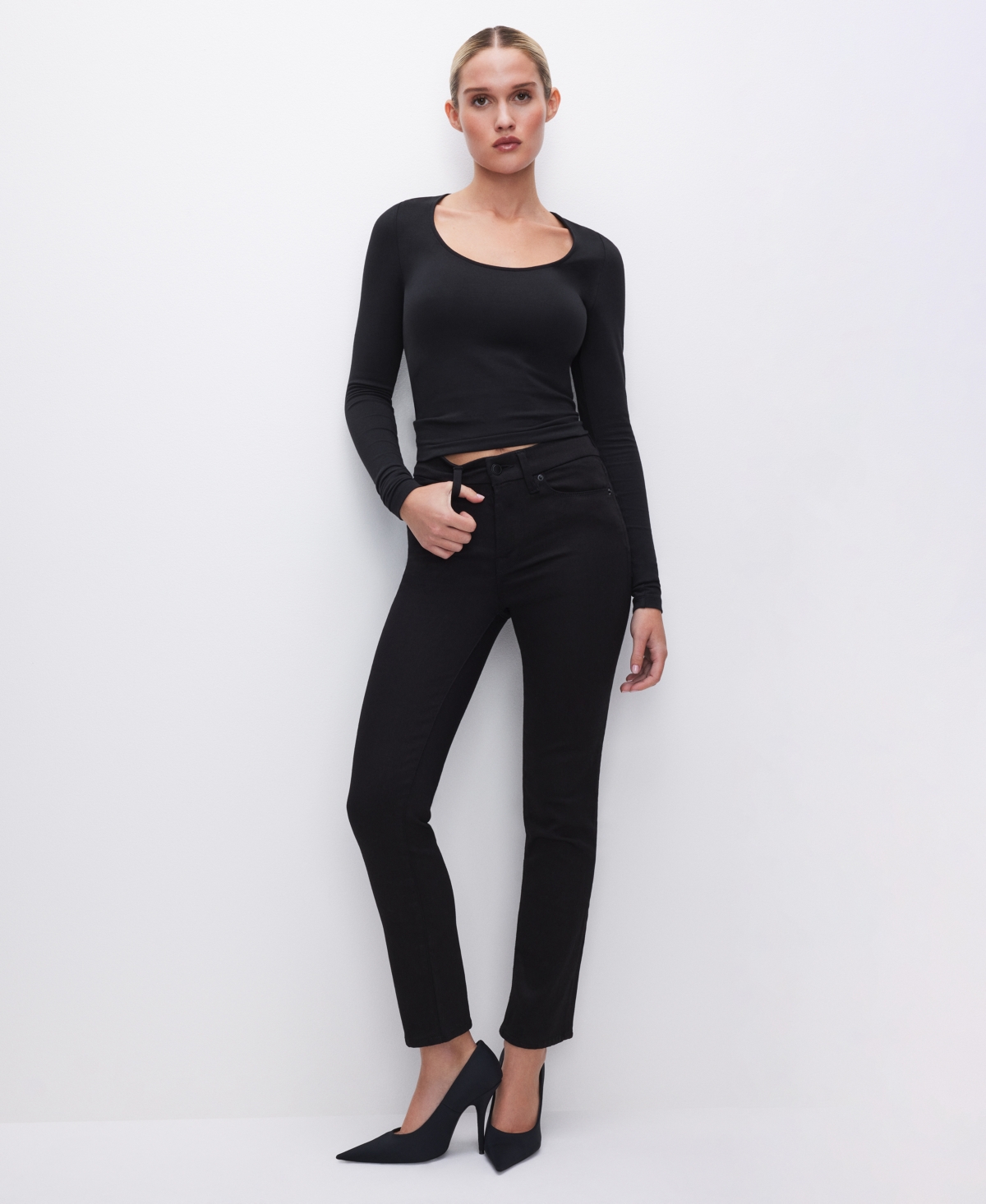 Good American Women's Straight Fit Jeans