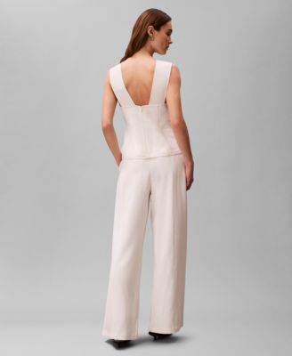 Women's Textured High Rise Pants