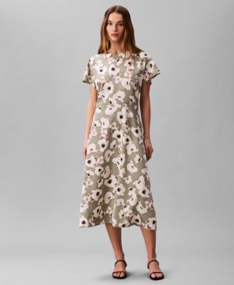 Women's Crewneck Midi Dress