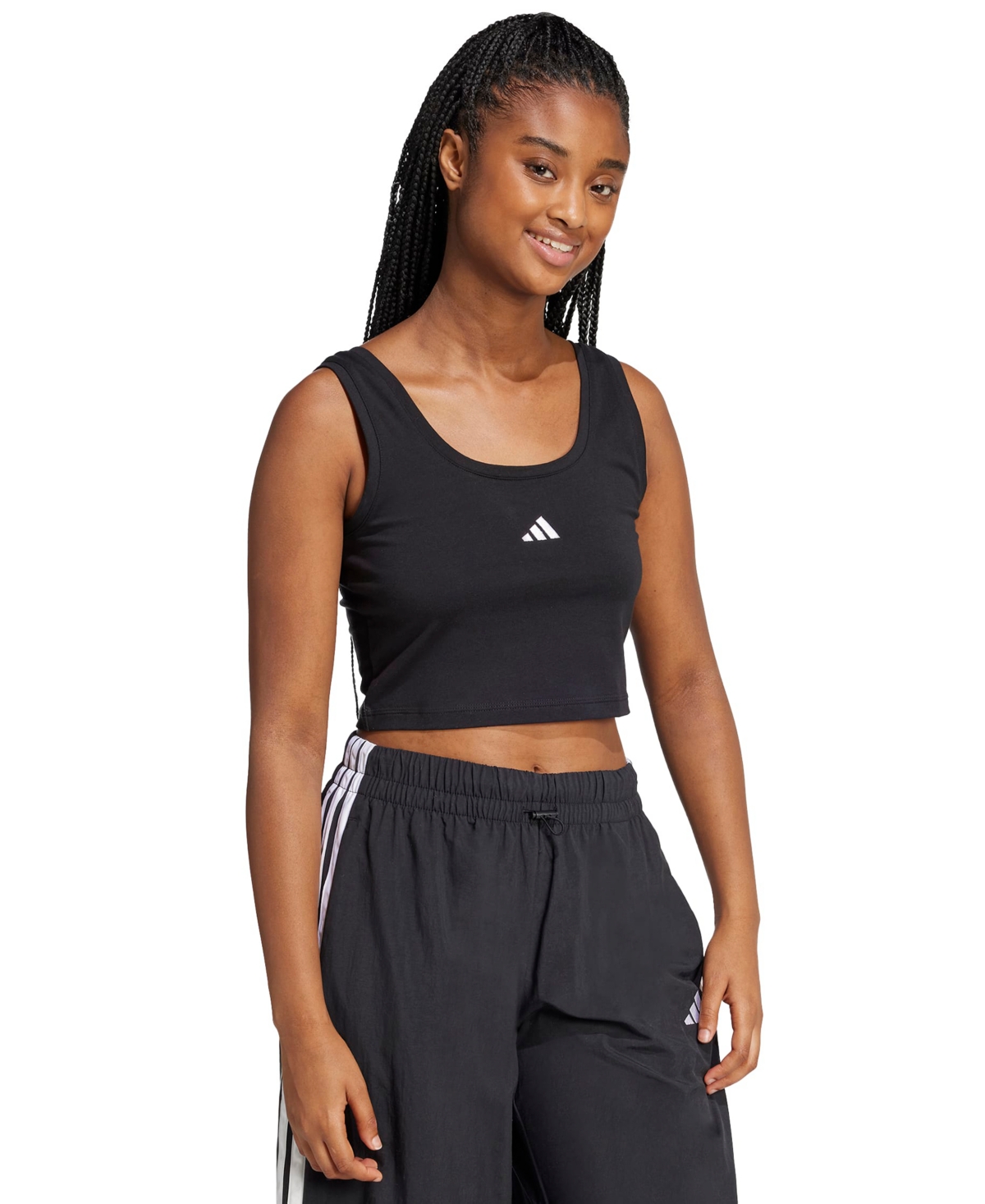 adidas Women's Essentials Small Logo Cotton Tank Top
