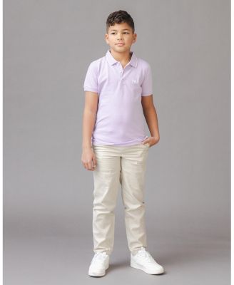 Big Boys Hope and Henry Organic Short Sleeve Knit Pique Polo Shirt
