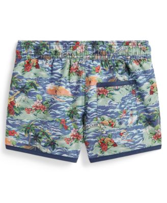 Boys' 2-7 Tropical Print Swim Trunks