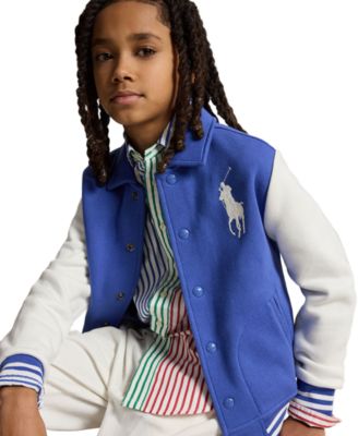 Boys' 8-20 Fleece Collared Bomber Jacket