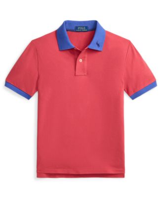 Boys' 8-20 Stretch Cotton Mesh Polo Shirt