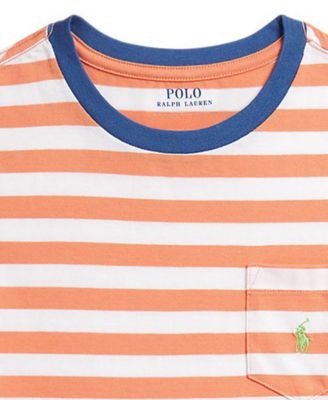 Boys' 8-20 Striped Cotton Jersey Pocket Tee