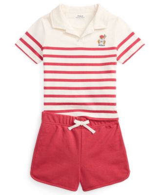 Boys' 2-7 Short-Sleeve Polo Shirt and Terry Shorts, 2-Piece Set