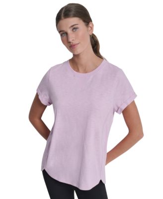 Women's Crew Neck Roll-Sleeve Top