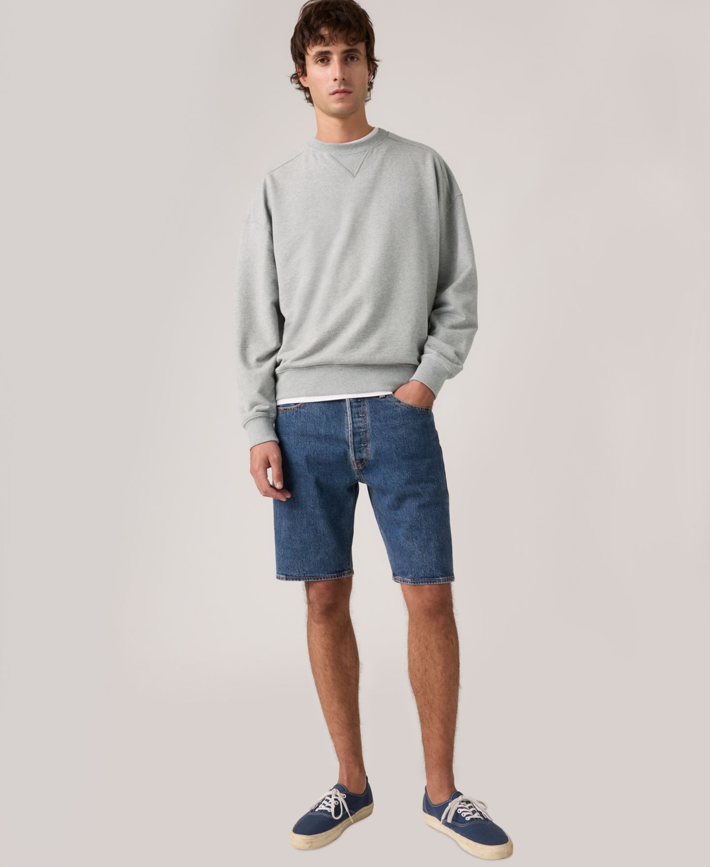 Мужские шорты Levi's 501™ Original Hemmed Stretch 9" Jean, цвет: Индиго — фото 1