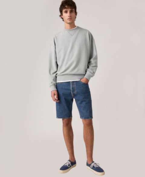 Мужские шорты Levi's 501™ Original Hemmed Stretch 9" Jean, цвет: Индиго