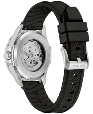 Men's Marine Star Series B Automatic Black Silicone Rubber Watch 45mm