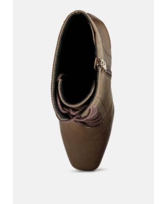 WYNDHAM Womens Lace Up Leather Ankle Boots