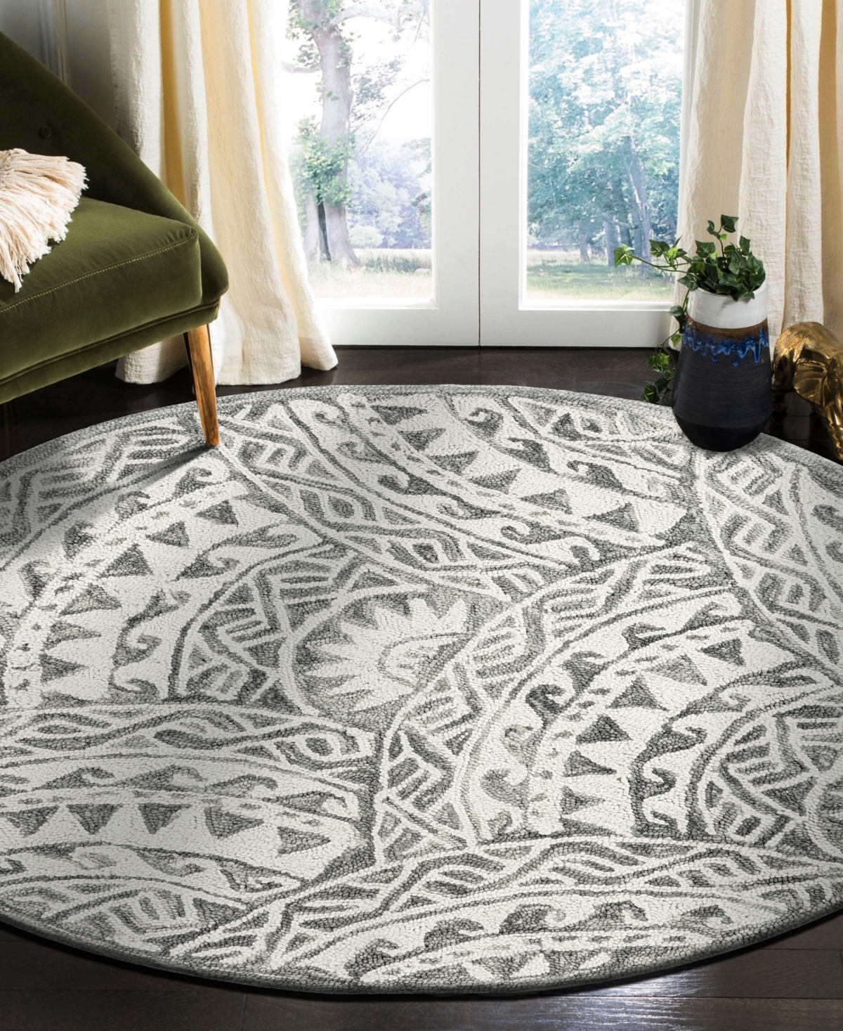 Lr Home Radiance Rdc-087 4' x 4' Round Area Rug