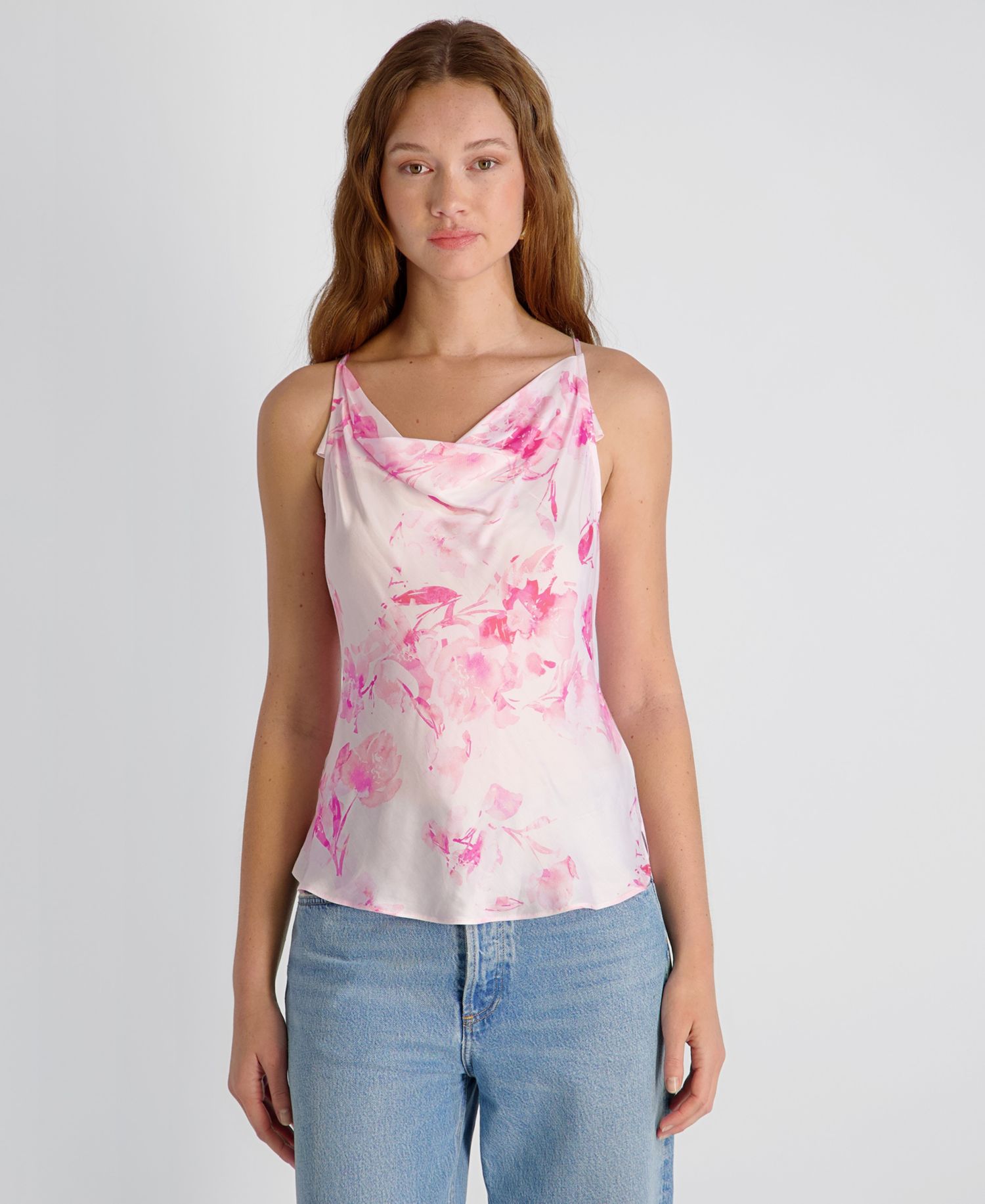 Women's Ennis Satin Cowl Neck Top