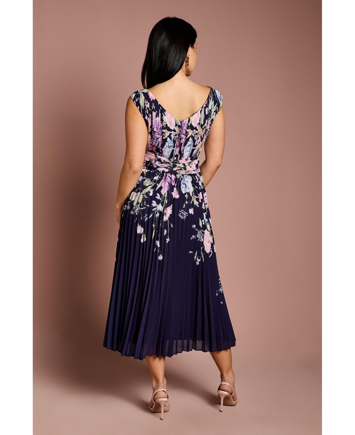 Coast Women's Twist Front Printed Midi Dress