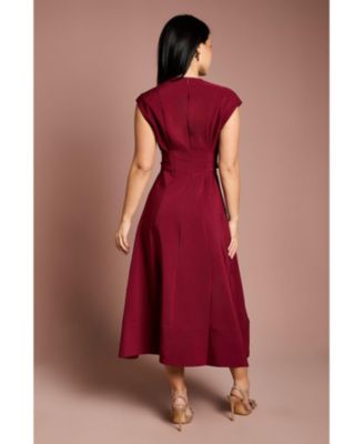 Women's Belted Crepe Dress