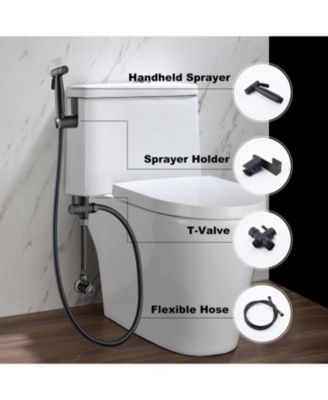 Handheld Bidet Sprayer for Toilet, Adjustable Water Pressure Jet Spray, with Bidet Hose, for Bathroom & Cloth Diaper