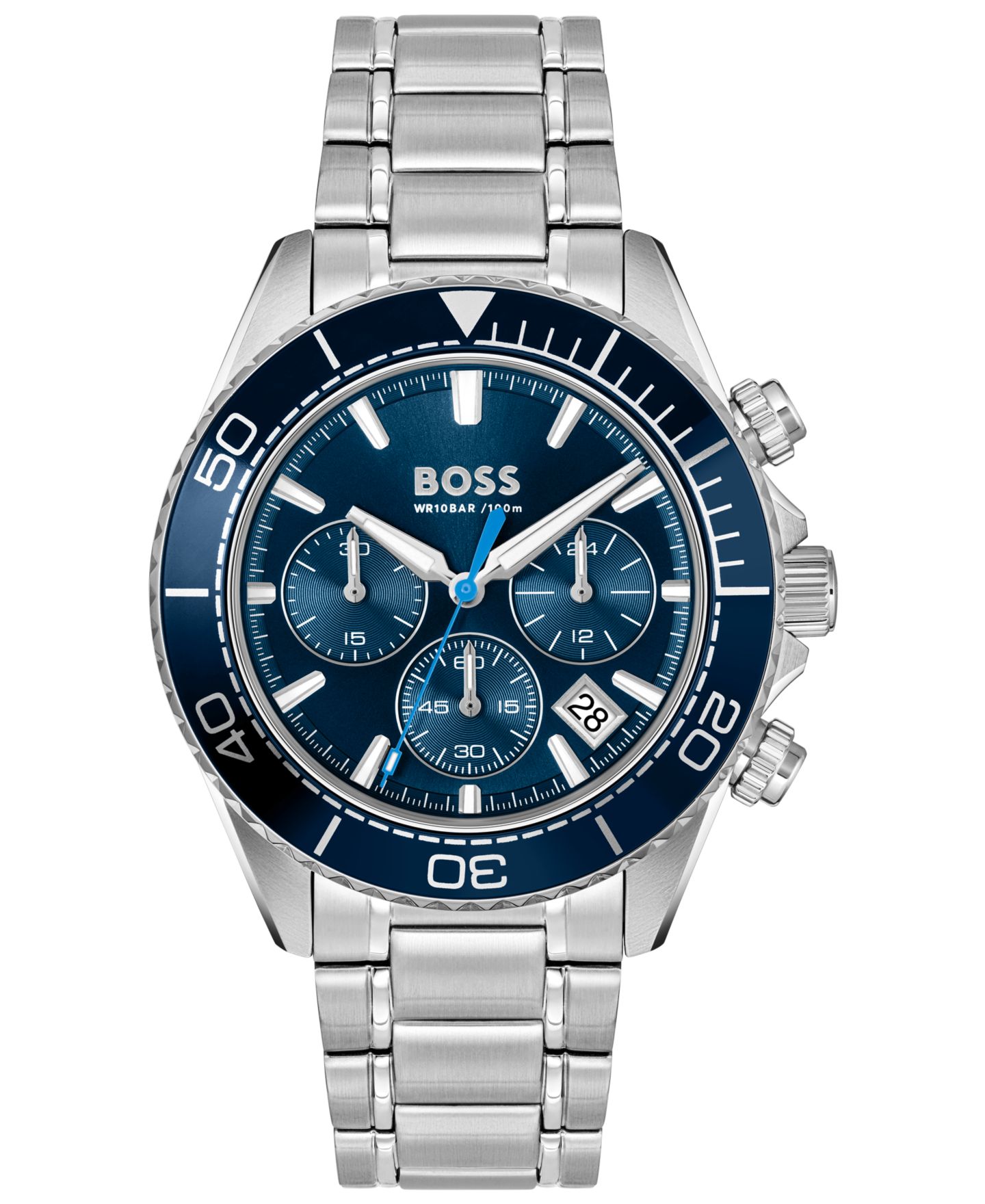 Мужские часы Hugo Boss Sealiner Quartz Chrono из нержавеющей стали, 44 мм — фото 1