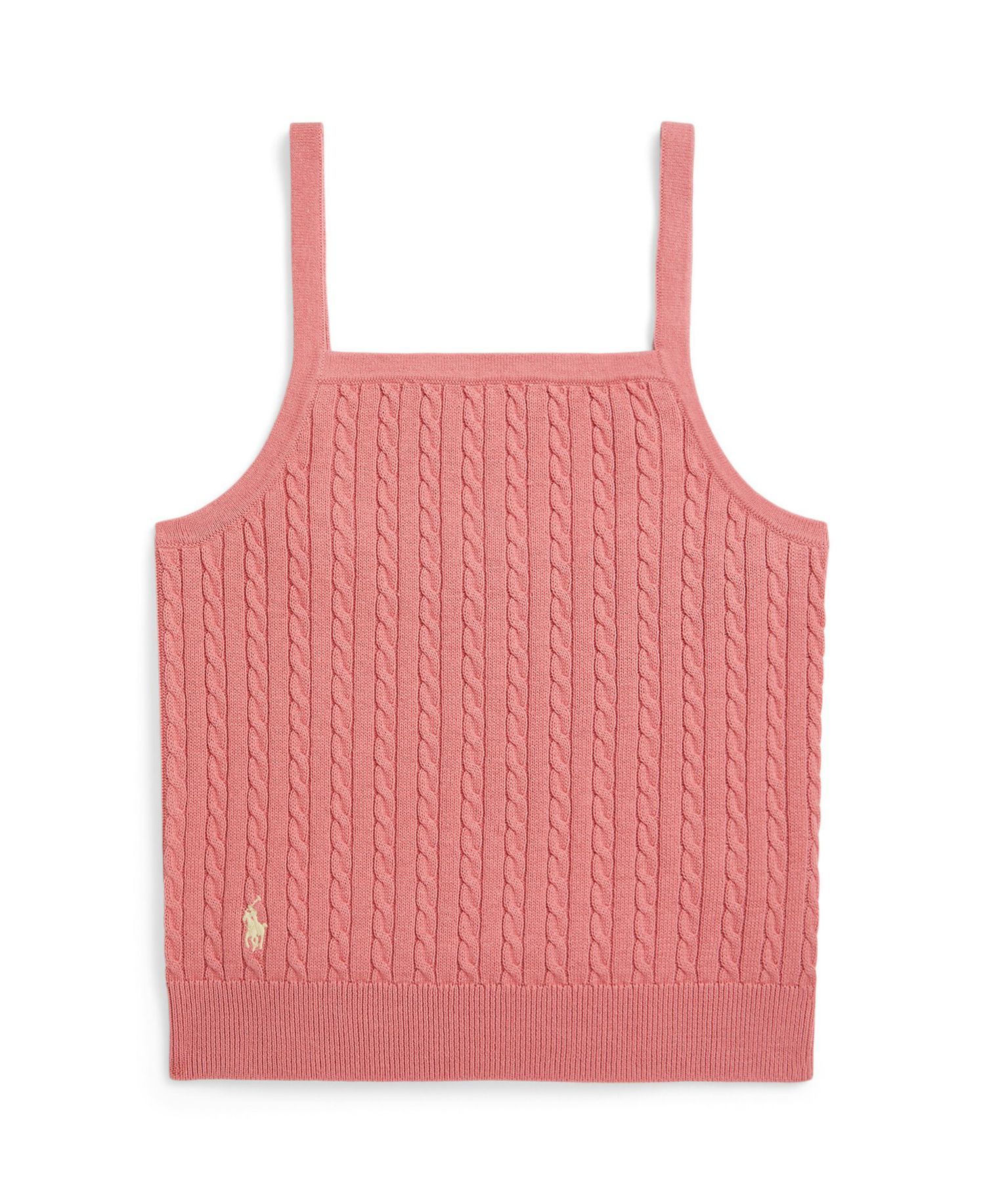 Girls' 7-16 Mini-Cable Square Neck Tank Top