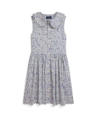 Girls' 7-16 Floral Peter Pan Collar Shirtdress
