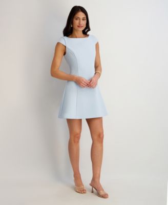 Women's Boat Neck Short-Sleeve Dress