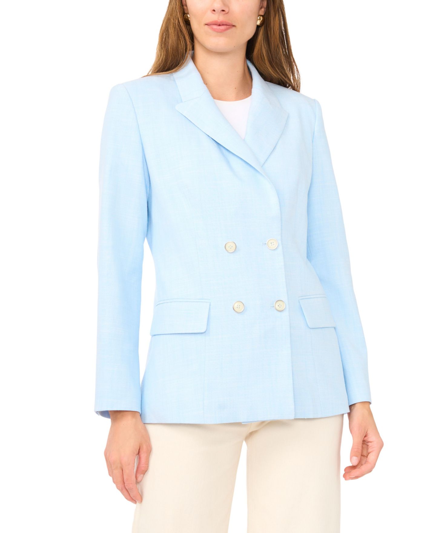 Женская куртка Vince Camuto Collared Double Breasted, цвет: Небесно-голубой — фото 1