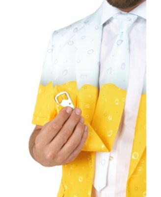 Men's Summer Suit - With Bottle Opener Tie - Yellow
